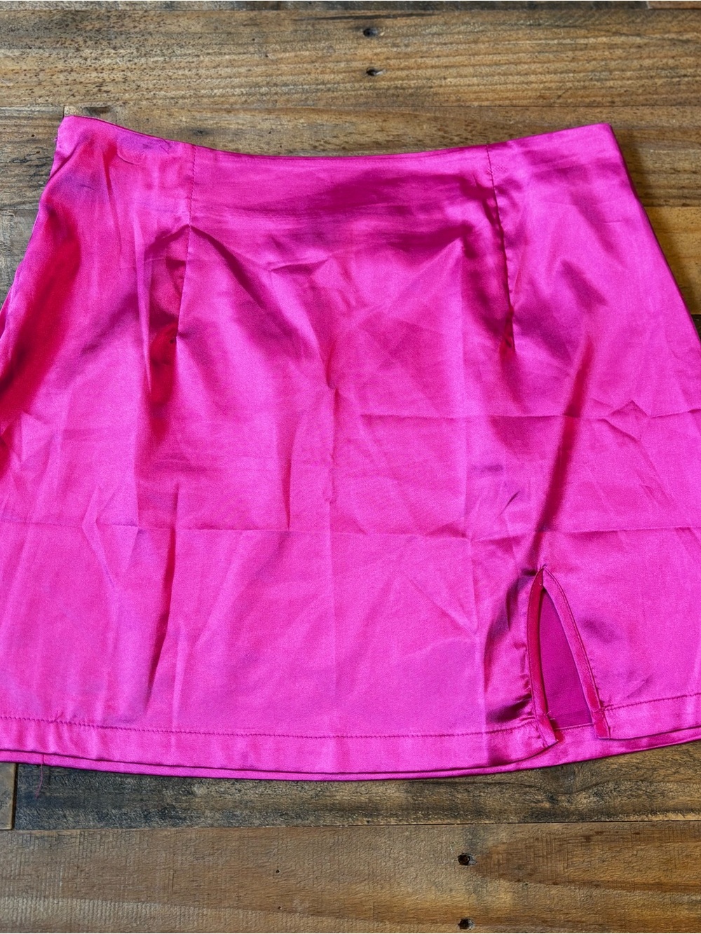 SHEIN Hot Pink Mini Skirt with Front Slit